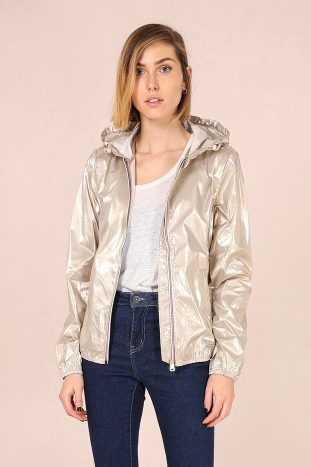 Metallic waterproof on sale jacket