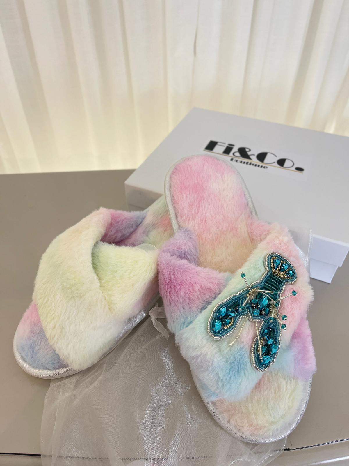 Rainbow Lobster Slippers Fi Co Boutique