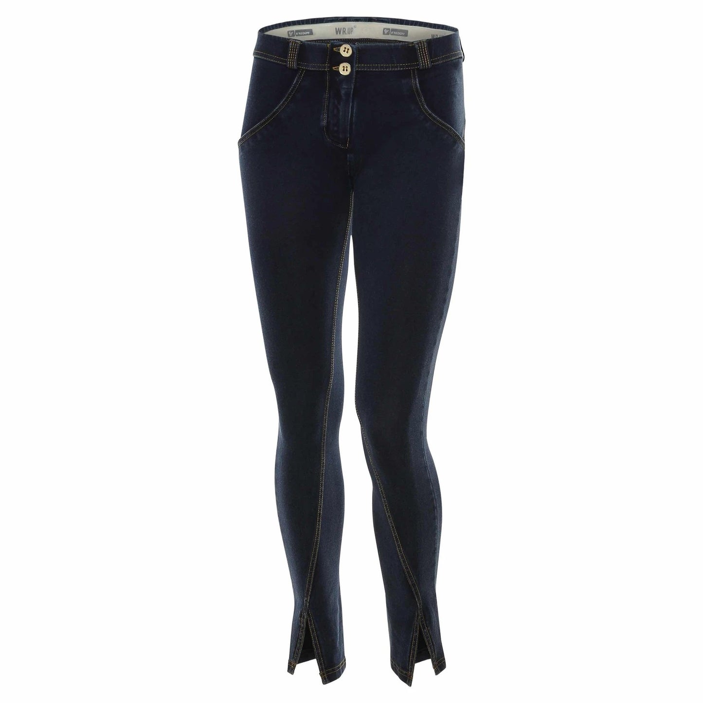 Freddy Dark Denim Yellow Stitch with Twisted Slit Seam-Dark Denim-Fi&Co Boutique