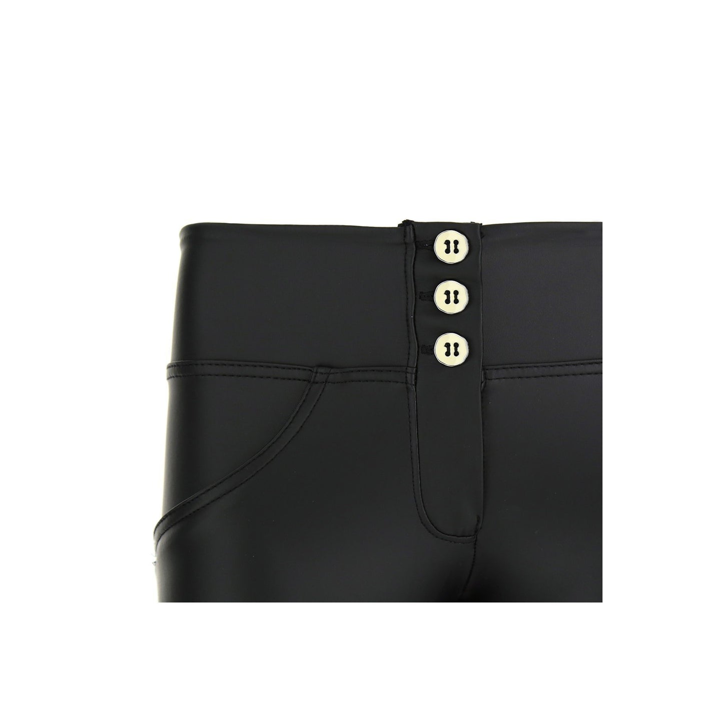 Freddy WR.UP® mid-rise skinny trousers in faux leather-Black-Fi&Co Boutique