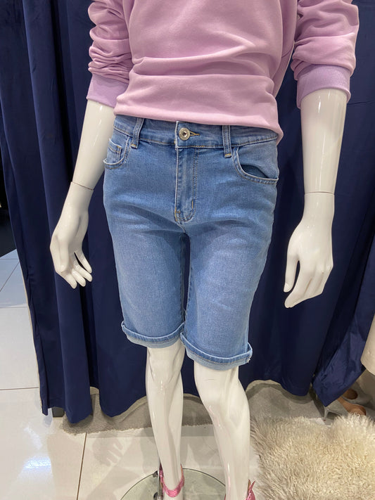 Blue Denim Shorts-Fi&Co Boutique