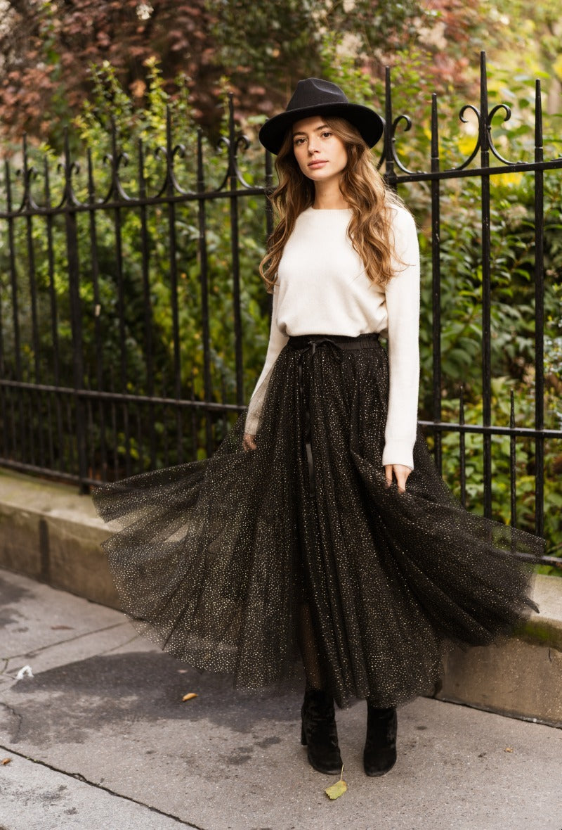 Carrie Glossed Tulle Skirt-S-Fi&Co Boutique