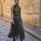 Carrie Tulle Big Leopard Print Khaki Skirt-S/M-Fi&Co Boutique