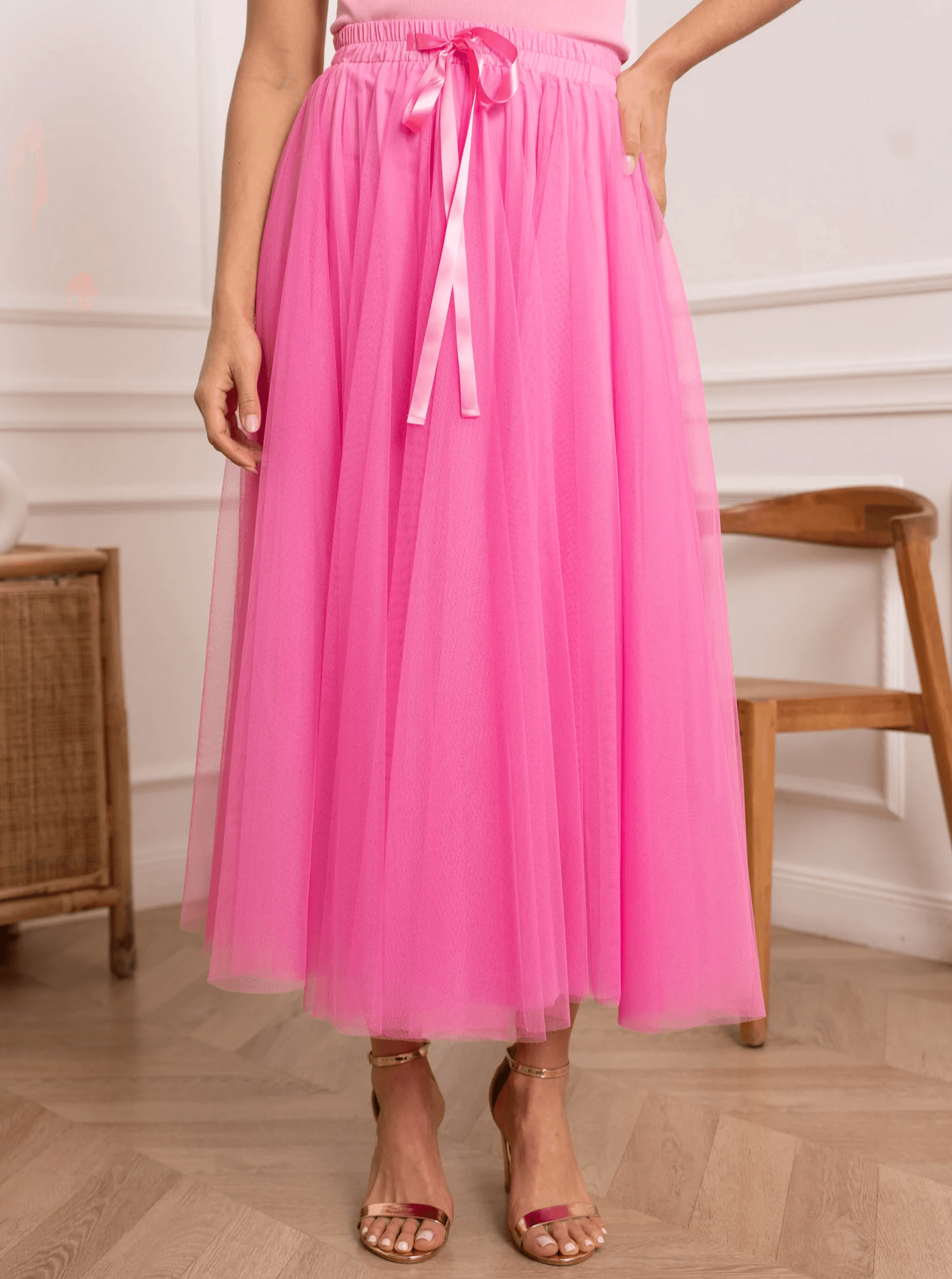 Carrie Tulle Skirt Baby Pink-S/M-Fi&Co Boutique