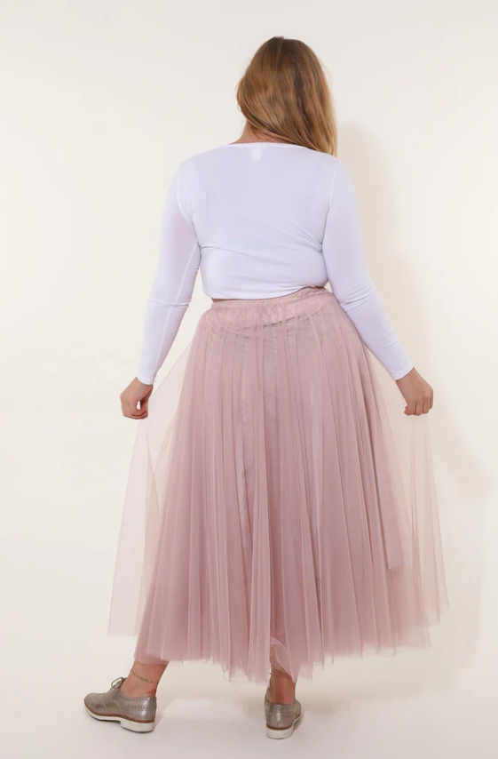 Carrie Tulle Skirt Blush-S/M-Fi&Co Boutique