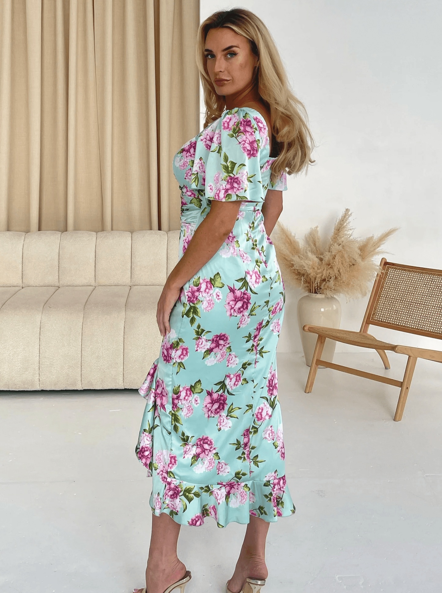 Girl In Mind Heidi Floral Midi Dress-8/36-Fi&Co Boutique