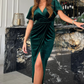 Girl In Mind Preslee Green Velvet Maxi Dress-8/36-Fi&Co Boutique
