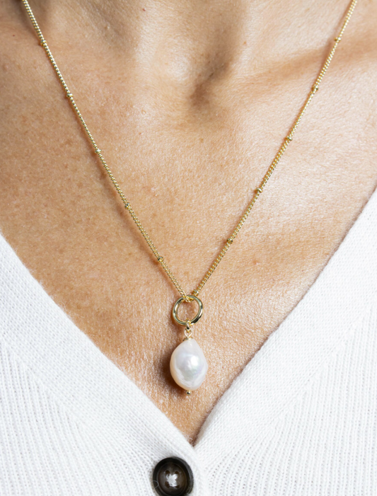 Olia Jean Freshwater Pearl Necklace-Fi&Co Boutique