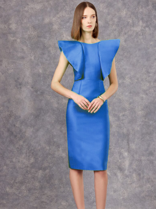 Carla Ruiz Straight Midi Dress-38/8-Fi&Co Boutique