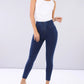 Freddy High Waist Ankle Leg 7/8 Dark Denim Blue Stitch Self Tone Zip-Fi&Co Boutique
