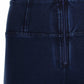 Freddy High Waist Ankle Leg 7/8 Dark Denim Blue Stitch Self Tone Zip-Fi&Co Boutique