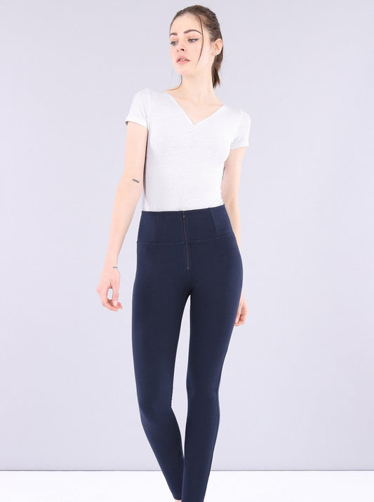 Freddy NAVY HIGH WAIST SELF TONE ZIP-Fi&Co Boutique