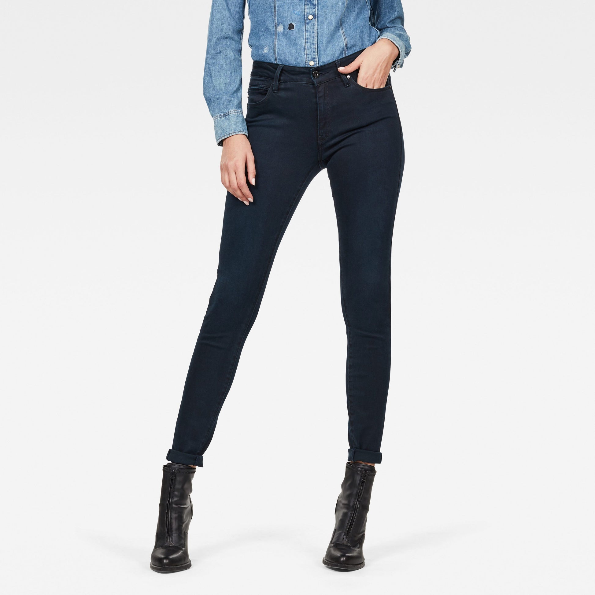 G-Star Shape High Super Skinny Jeans-Deep Blue Ocean-Fi&Co Boutique