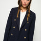 Pinko Striped Blazer-Iris Blue-Fi&Co Boutique