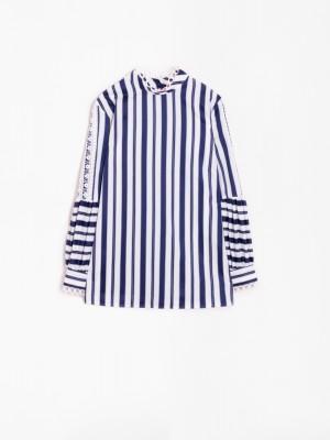 Vilagallo Lola Shirt Navy Stripes-Navy Stripes-Fi&Co Boutique