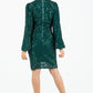 Zibi London Kia Long Sleeve Sequin Mini Dress-36/8-Fi&Co Boutique