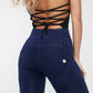 Freddy DARK DENIM BLUE STITCH 4 BUTTON HIGH RISE-Fi&Co Boutique